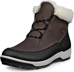 Женские водонепроницаемые утепленные ботинки ECCO Trace Lite с низким голенищем, Black/Dark Clay