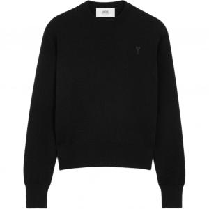 Свитер с вышитым логотипом Ami Paris AMIPARIS, черный