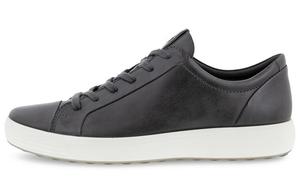 Мягкие крутые стильные мужские кеды для скейтбординга с низким верхом темно-серого цвета Ecco