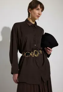 Свободная блузка на пуговицах Touché Privé, Brown