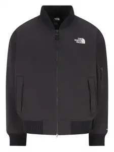 Бомбер на молнии с ребристой отделкой The North Face, черный