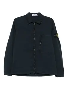 Куртка-рубашка с карманом на молнии Stone Island, синий