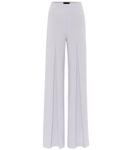 Брюки из шерстяного крепа Roland Mouret, серый