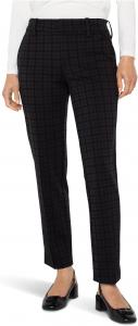 Женские брюки-сигареты Gemma со средней посадкой Liverpool Los Angeles, Black Tattersall Check