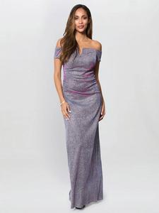 Платье макси Katie с открытыми плечами Gina Bacconi, Black/Pink