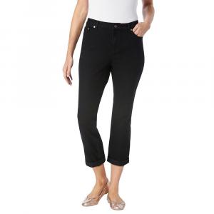 Женщина в женских эластичных джинсах для подружек больших размеров Woman Within, цвет Black Denim