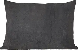 Подушка для улицы - Бетон - Черный - Серый - Деревенский - Индустриальный - 50x30 см - Устойчива к погодным условиям - Подушка для отдыха - Подушка для дивана - Украшение для гостиной MuchoWow