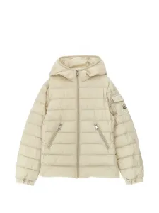 Стеганая пуховая куртка с капюшоном Moncler Enfant, нейтральный