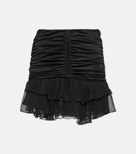 Мини-юбка в складку с оборками Blumarine, Nero
