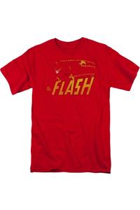 Футболка с коротким рукавом для взрослых с принтом «DC Comics Flash Flash Speed» Gildan, красный