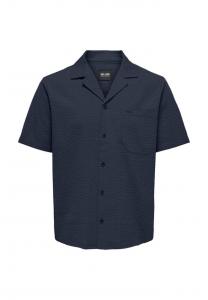 Рубашка с короткими рукавами Only & Sons, синий