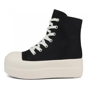 Ботильоны женские на платформе WENPU, Black Fabric Surface