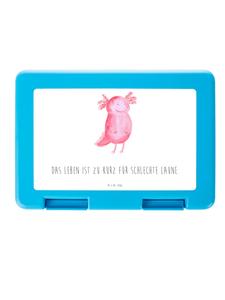 Mr. & Mrs. Panda Бенто-бокс «Аксолотль счастлив» с надписью белым цветом