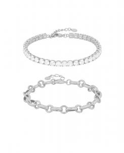 Браслеты с кубическим цирконием And Now This, Silver