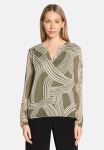 Блуза Betty & Co MIT PRINT, Khaki/Cream/Green