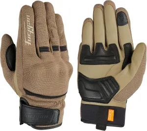 Мотоциклетные перчатки Furygan Jet D3O для мужчин - Ладонь из 100% натуральной кожи - Сенсорный экран - Комфортные - Летние перчатки - Дышащие и легкие - Защита от метакарпеса D3O - Яркие, Sand-black