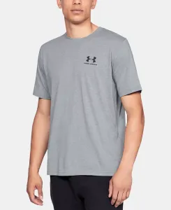 Мужская футболка с коротким рукавом и принтом на груди Sportstyle Under Armour, серый