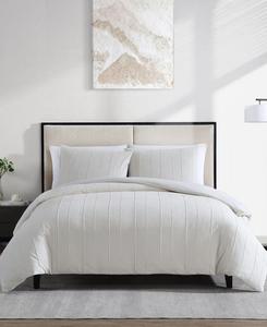 Комплект постельного белья из 3 предметов с жаккардовым узором и ткаными складками, размер King Vera Wang, Ivory