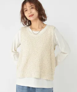 Комплект из жилета из мохера и футболки с длинным рукавом Studio Clip, цвет Ivory 52