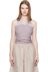Baserange Фиолетовый топ-халтер в стиле Неру