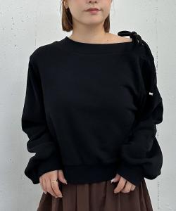 Толстовка на одно плечо с лентой на плече Archives, цвет Black