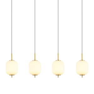 Светодиодный подвесной светильник Globo Lighting Ewald Typ A, опаловое стекло / железо - количество языков пламени: 4