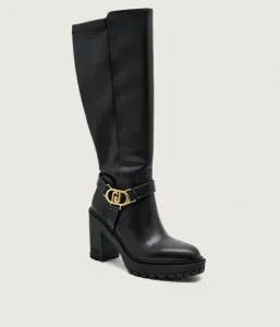 Ruby 08 Кожаные сапоги на блочном каблуке Liu Jo, черный