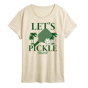 Женская футболка с принтом "Давай замаринуем" Let's Pickle Unbranded, бежевый