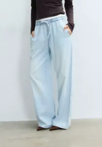 Свободные джинсы свободного кроя на шнуровке Stradivarius, Mottled Royal Blue