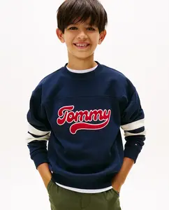 Детская толстовка с круглым вырезом и логотипом Varsity Tommy Hilfiger, темно-синий