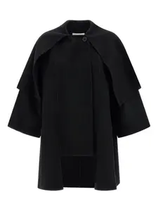 Пальто с накидкой Federica Bonifaci, черный