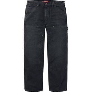 Изношенные штаны с двойными наколенниками для маляров Supreme, черный