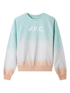 Свитшот с эффектом дип-дай в цвете «камень» A.P.C., синий