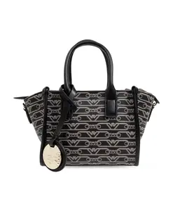 Сумка через плечо с монограммой Emporio Armani, черный