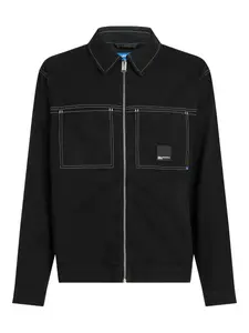 Куртка-рубашка с контрастной строчкой Karl Lagerfeld Jeans, черный