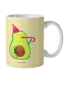Детская кружка Праздник авокадо без слов пастельно-желтого цвета Mr. & Mrs. Panda