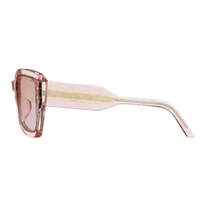 DIOR Оригинальные дизайнерские солнцезащитные очки Unisex Pink, ацетат, металл, квадратные