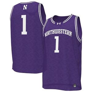 Мужская баскетбольная майка northwestern wildcats #1 фиолетовая Under Armour