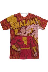 Футболка с коротким рукавом из полиэстера DC Comics Shazam Bolts для взрослых Gildan, белый