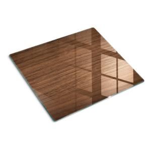 Стеклянная тарелка 60х52 см, дерево TULUP, коричневый