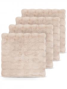 Aspero Комплект из 4 наволочек из искусственного меха, 60x60 см, дизайн Milan, цвет тауп