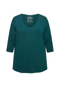 Топ с длинными рукавами TIEFER RUNDHALSAUSSCHNITT  Ulla Popken, зеленый
