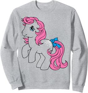 Винтажная толстовка с контурным портретом в стиле сахарной ваты из мультфильма «Мой маленький пони», серая My Little Pony