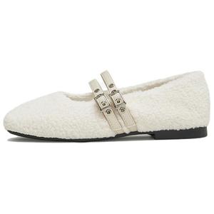 Повседневные однобортные туфли женские TATA, Ecru (Fleece-Lined)