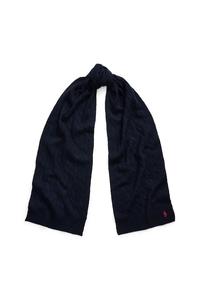 Шерстяной шарф Polo Ralph Lauren, темно-синий