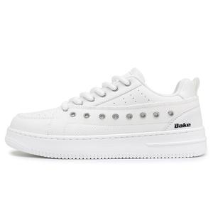Легкие и дышащие низкие мужские кроссовки для скейтбординга BAKE, White