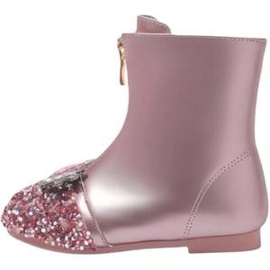 ABC DOUKIDS Теплые противоскользящие детские ботинки для детей ABCdoukids, розовый