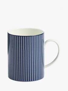 Кружка Gio Pinstripe из костяного фарфора, 380 мл, синий/белый Wedgwood, ue/White