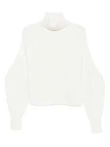 Свитер в рубчик с высоким воротником P.A.R.O.S.H., белый