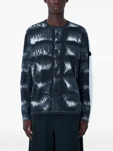 Футболка с контрастными вставками и принтом-логотипом Moncler, черный